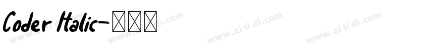 Coder Italic字体转换